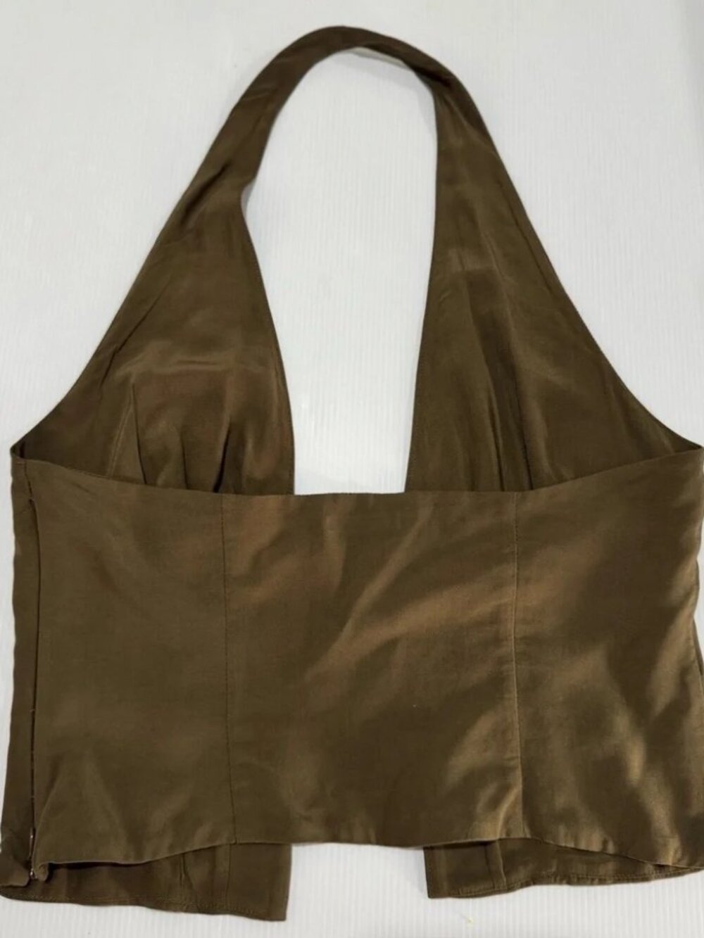 Open Front Halter Top Mistress Rocks Size M - Green - Picture 3 of 11